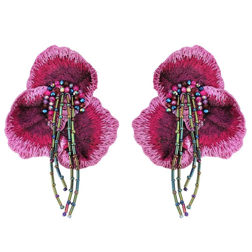 Loreta Cattleya Magenta Earrings
