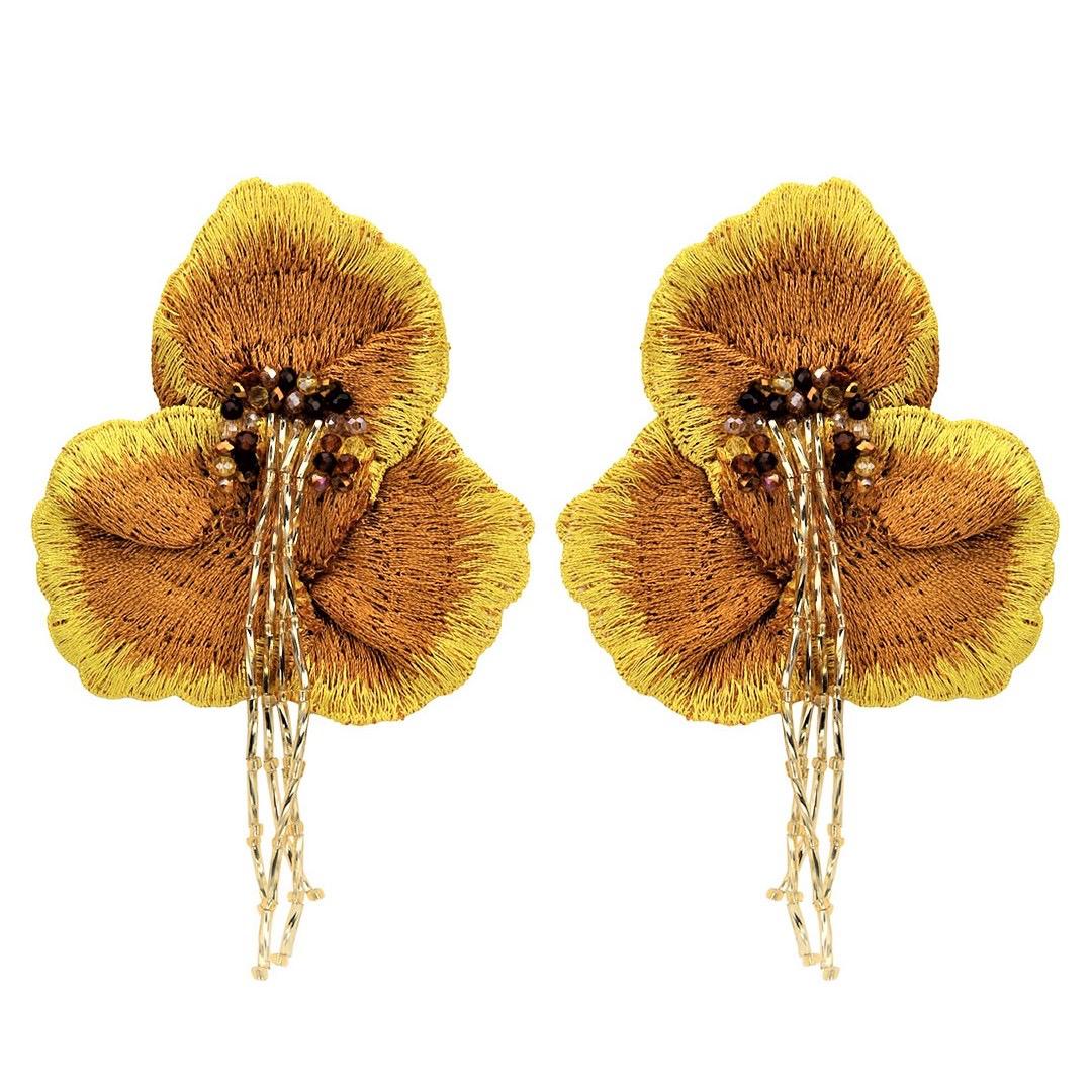 Loreta Cattleya Amber Earrings