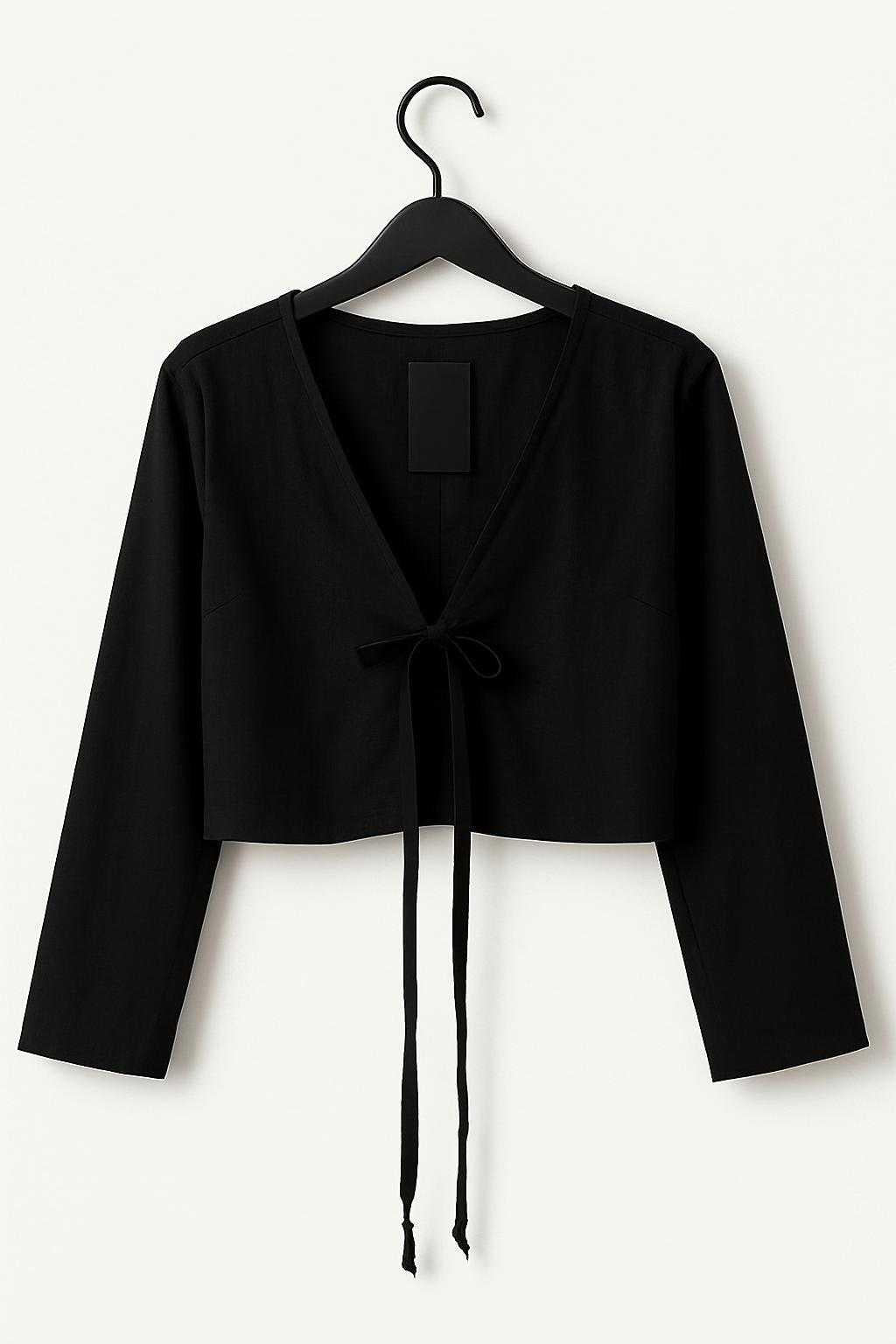 Macadamia Long Sleeve Top Black