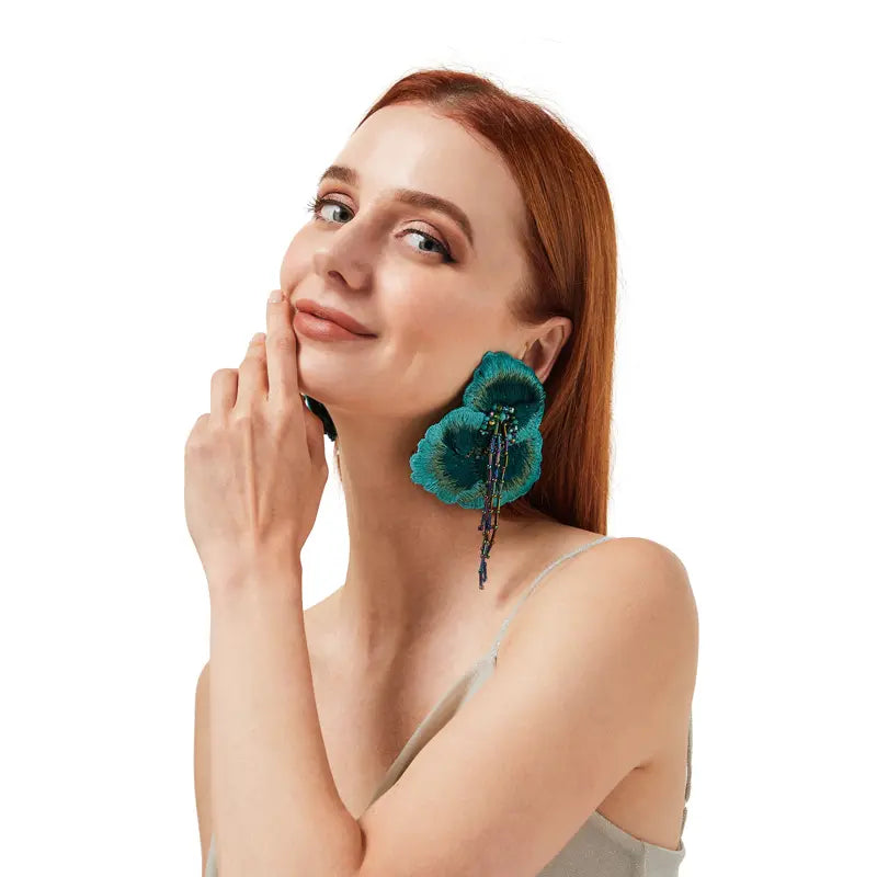 Loreta Cattleya Turquoise Earrings