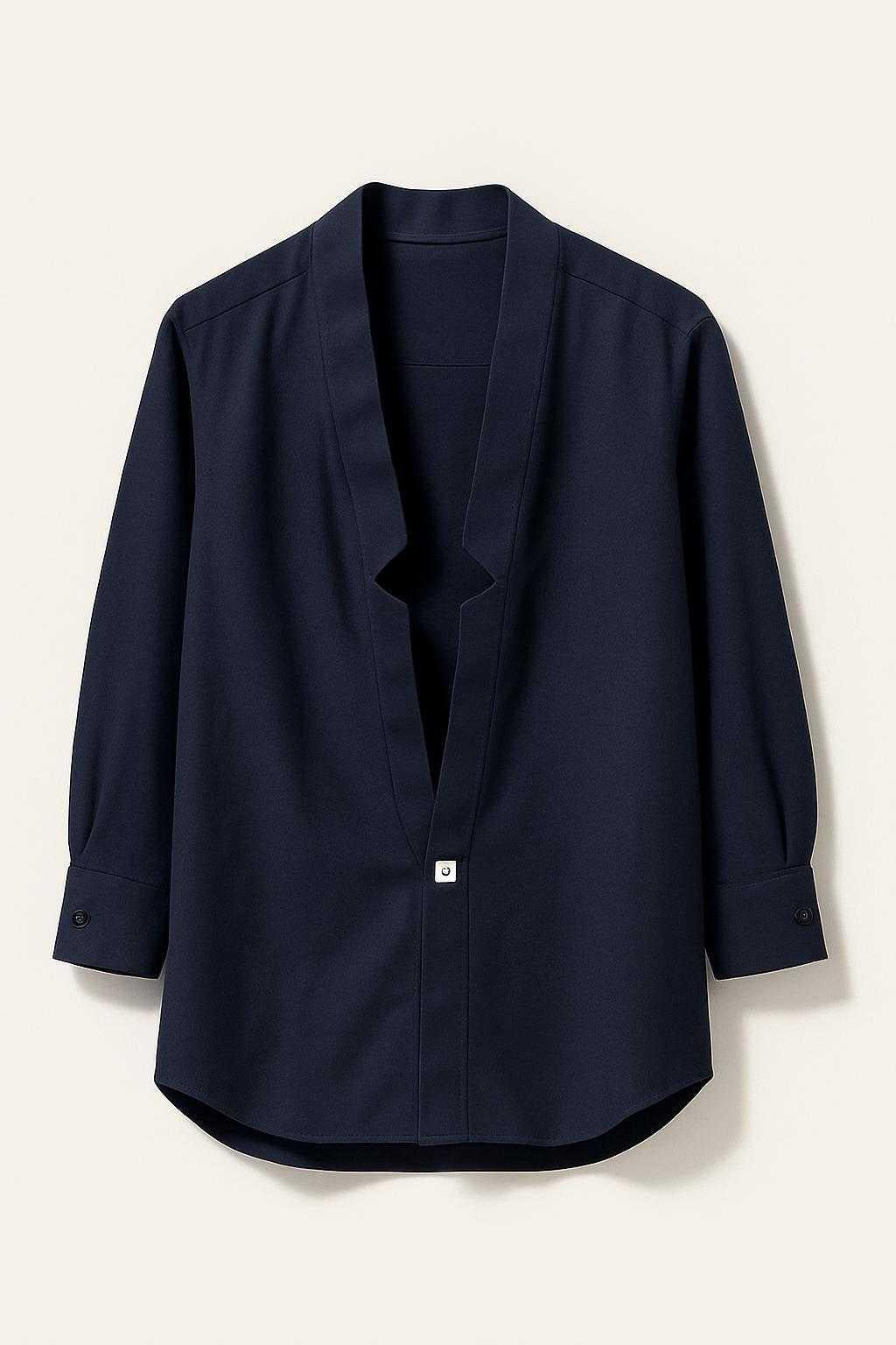 Raphaelo Khalo Linen Navy Shirt