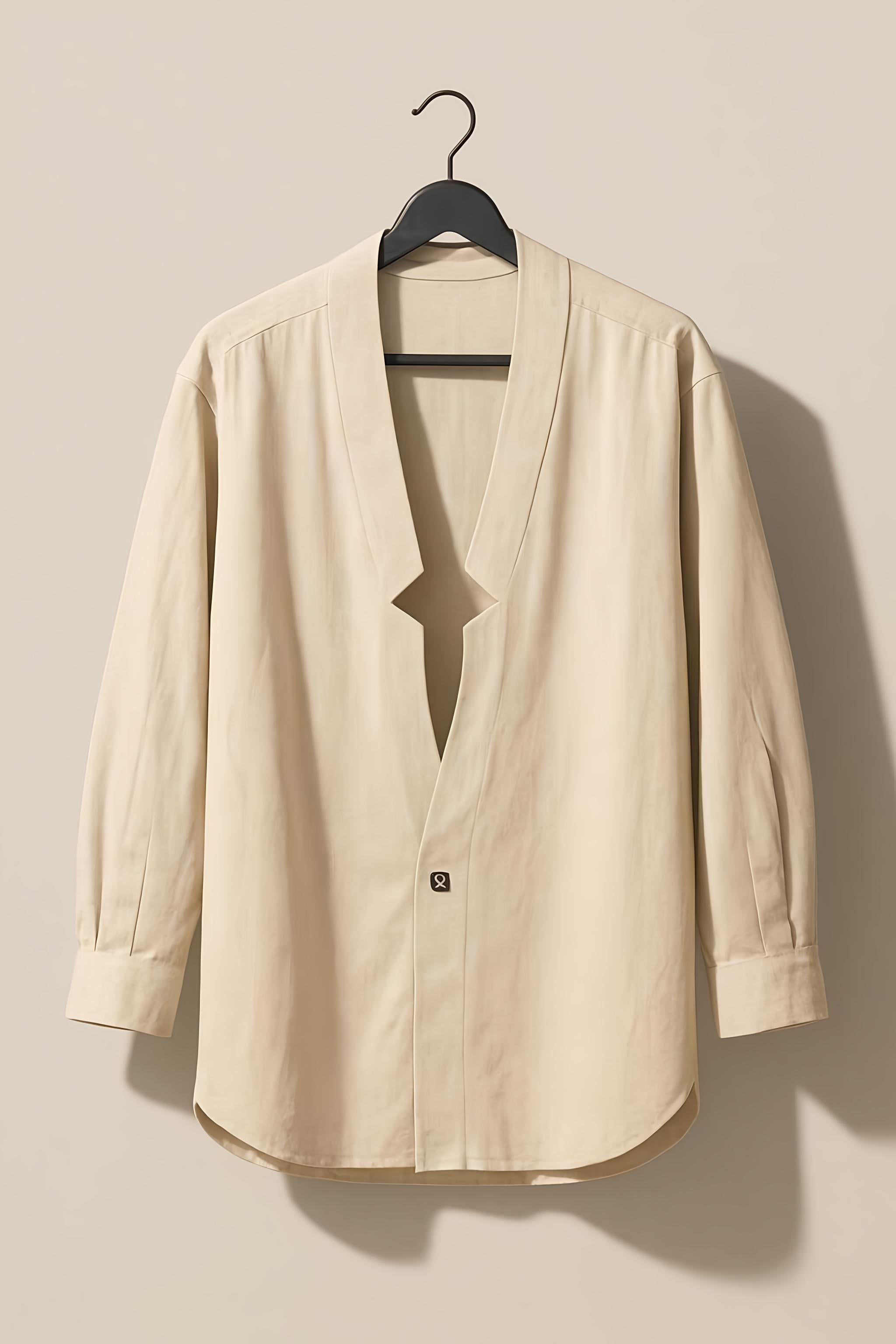 Raphaelo Khalo Linen Cream Shirt