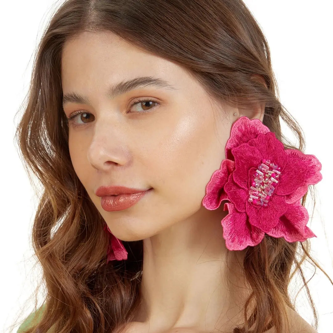 Loreta Garden Fuchsia Earrings