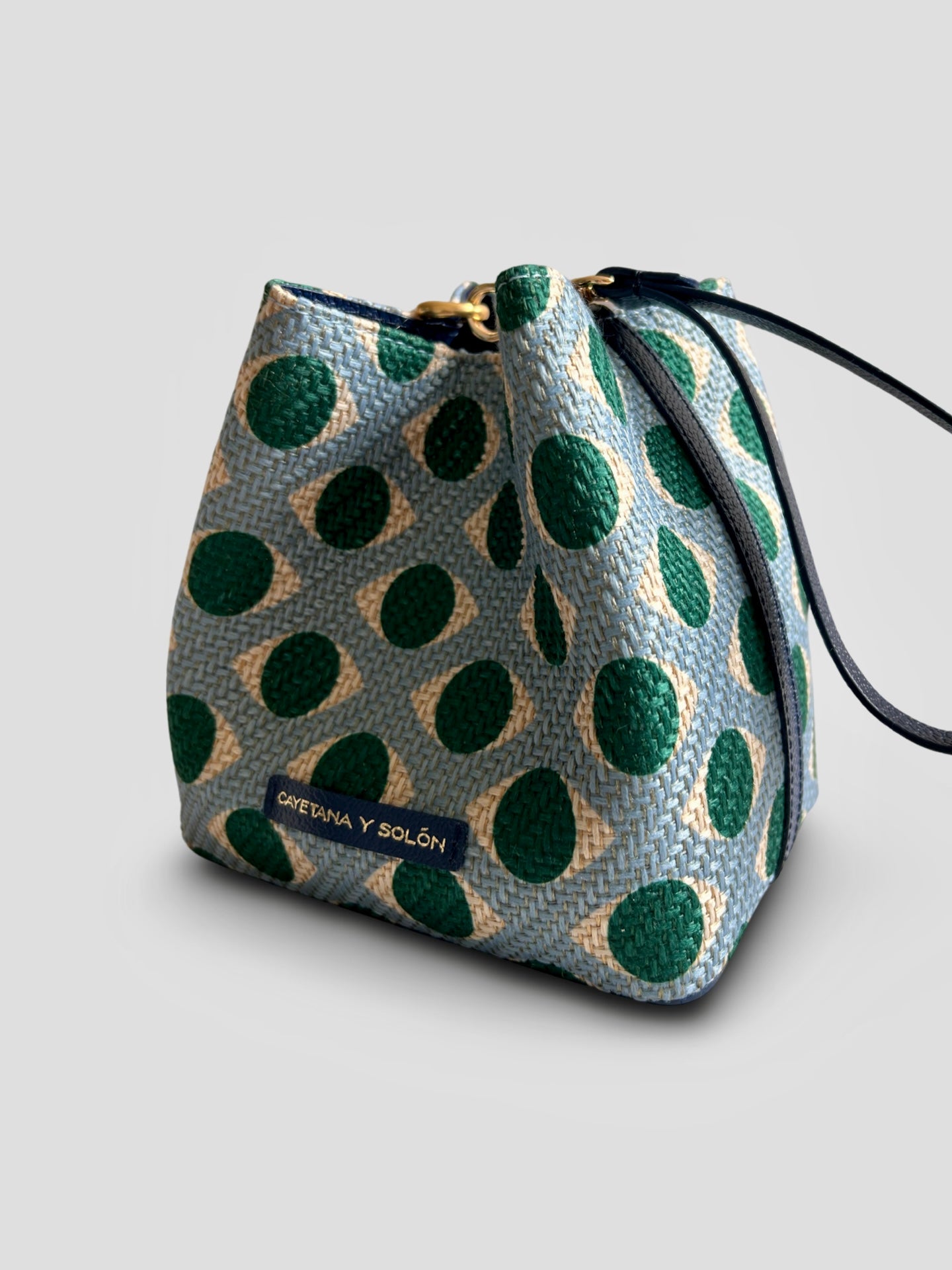 Cayetana y Solon Mini Bucket Bag Blue Eyes