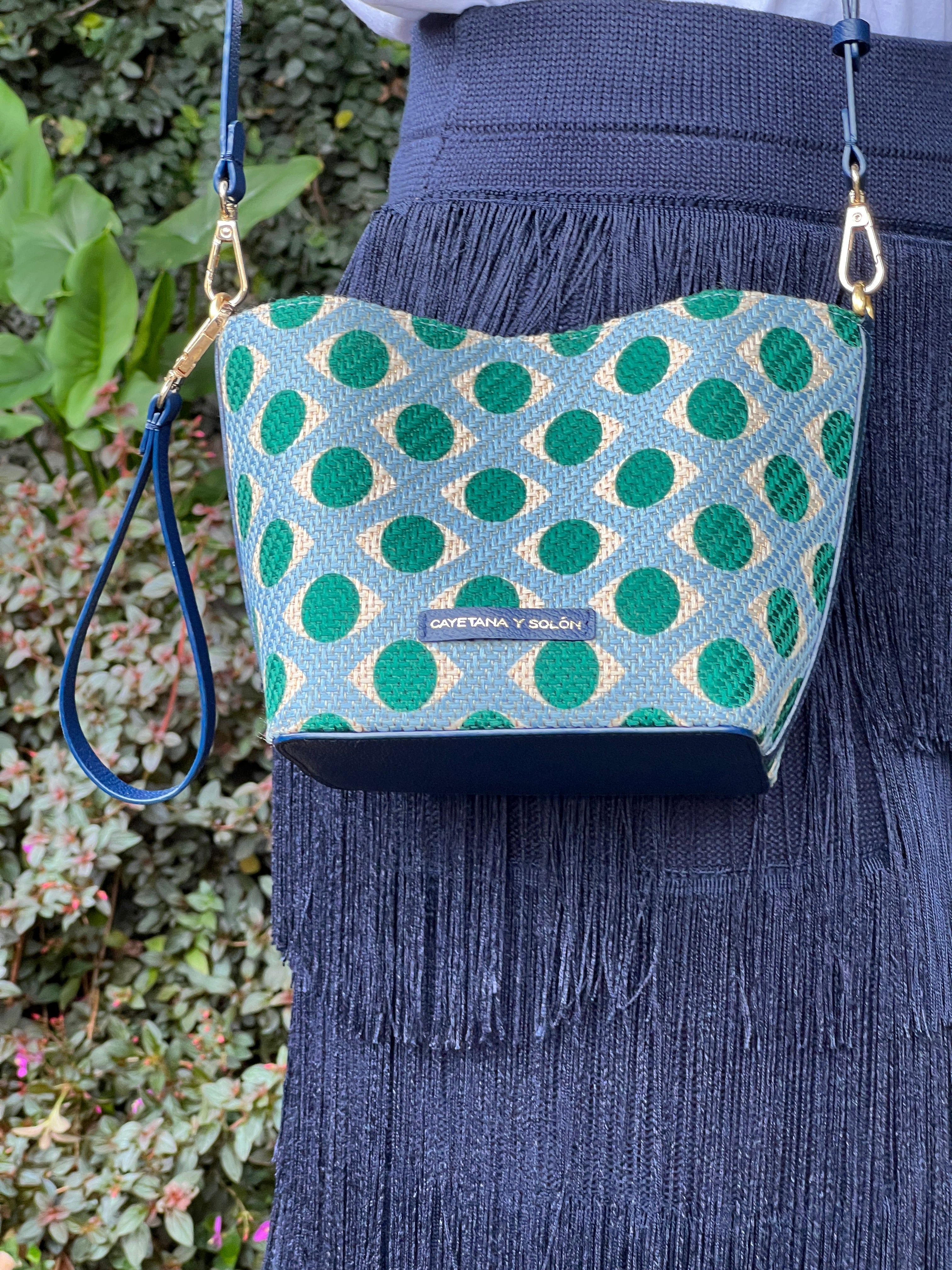 Cayetana y Solon Mini Bucket Bag Blue Eyes
